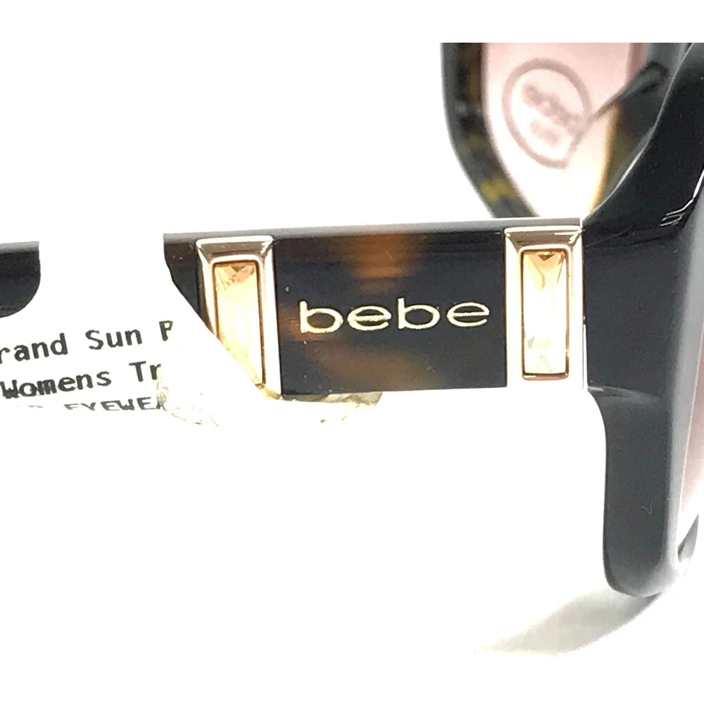 Bebe Sunglasses FINEST BB7080 215 Tortoise Brown Frames with Red Gradient Lenses